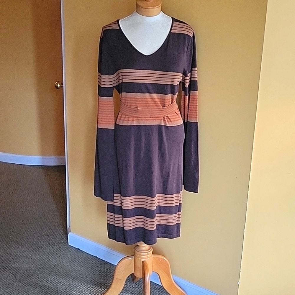 NWT Prana brown belted sweaters dress
